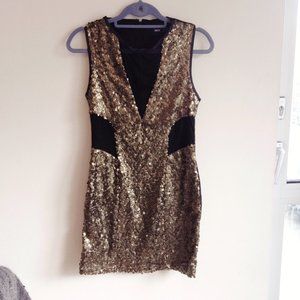 ASOS Mini Dress with Sequin Mesh